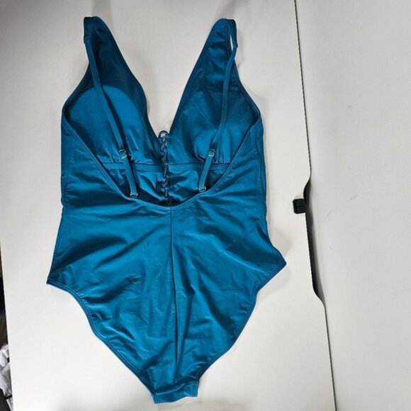 Shade   Shore Blue One-Piece Lace Up Swimsuit Sz Small NEW - Picture 4 of 7